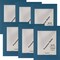 Multipack of 6 - Photo Mat 11"X14" Single Hand-Cut W/Bevel Edge-Dark Blue (Navy) W/White Core